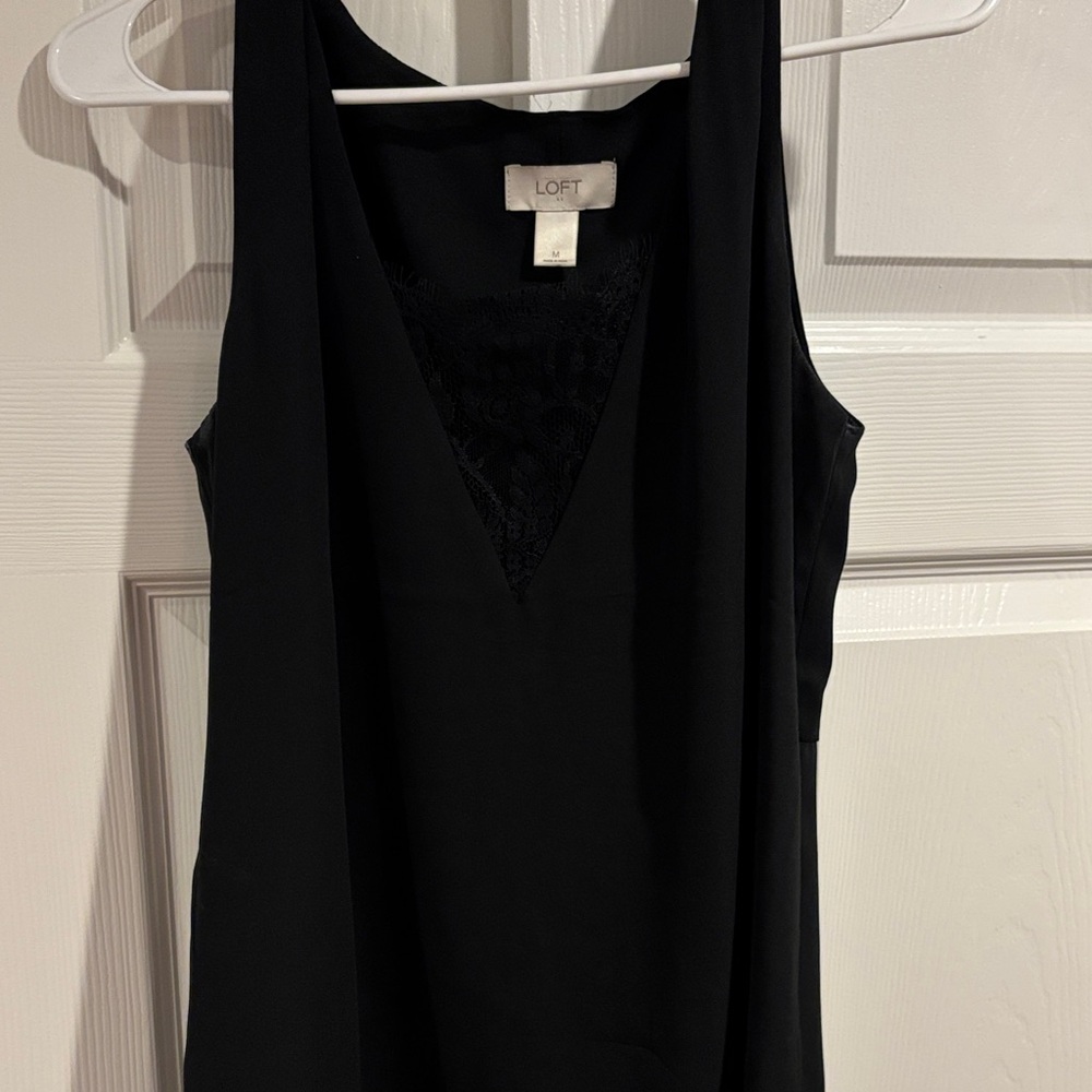 LOFT Black Sleeveless Blouse